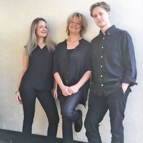 Olivia, Gunnel och Filip Lundberg